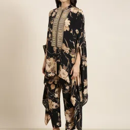 showoffff SHOWOFF Navy Floral Print Co-Ord Set image 3