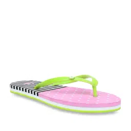 United Colors of Benetton Women's Green & Pink Flip Flops-picture-31