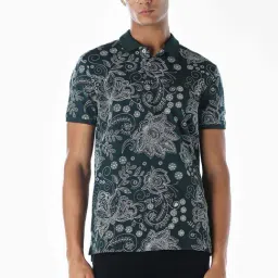 Jack & Jones Green Cotton Regular Fit Printed Polo T-Shirt-picture-24