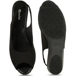 Bata Women's HAILEY Black Sling Back Wedges image 3