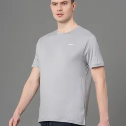 Red Tape Light Grey Melange Regular Fit Sports T-Shirt image 3