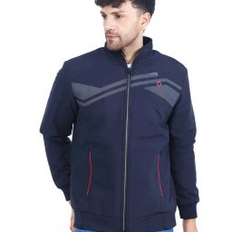 Dollar Navy Regular Fit High Neck Jacket-picture-8