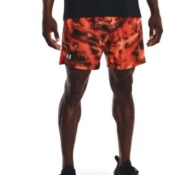 Under Armour Orange Classic Fit Printed Sports Shorts-picture-22