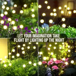GIGAWATTS Firefly 8 LED Solar Garden Light Warm White, ‎GW-SL05-P041 (Pack of 4 Pcs) image 4