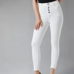 DOLCE CRUDO White Skinny Fit Jeans-image-44