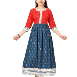 Aarika Kids Red & Blue Printed Kurta-picture-25