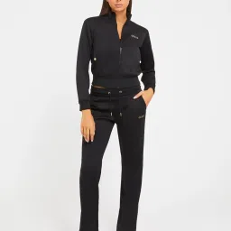 Guess Black Solid Full Sleeves Sweatshirt image 3