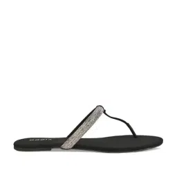 Rocia by Regal Women's Black T-Strap Sandals-picture-26