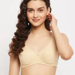 Clovia Beige Half Coverage Non-Wired T-Shirt Bra-picture-10