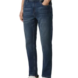 Peter England Navy Slim fit Solid Jeans image 3