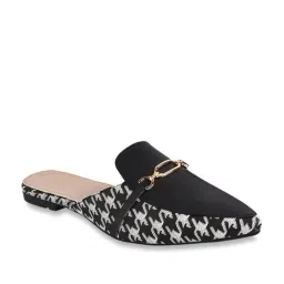 The White Pole Women's Black Mule Shoes image 2