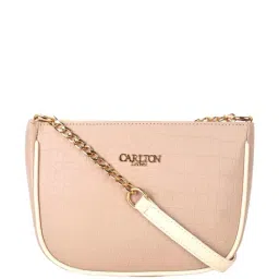 Carlton London CLLP-904 Cream Textured Medium Shoulder Handbag-image-44