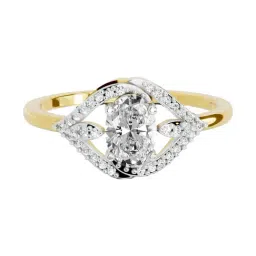 Sparkles Lab Grown Diamond 14k (585) Yellow Gold Ring for Women-picture-35
