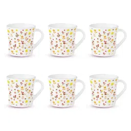 Larah By Borosil White Opalware 100 ML Mug - Set of 6-picture-33