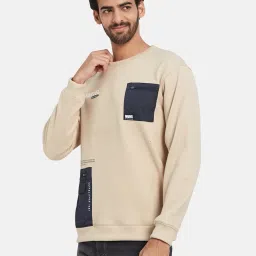 Octave Natural Regular Fit Self Pattern Sweatshirt image 3