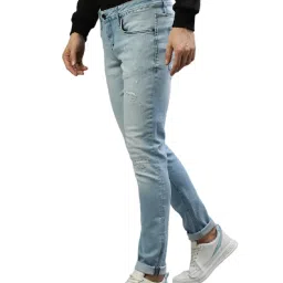 Antony Morato Blue Tapered Fit Distressed Jeans image 3