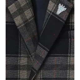 Blue Giraffe Kids Navy Checks  Blazer image 3