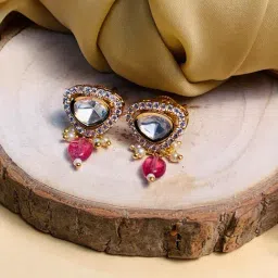 Abdesigns Minimal Unique Shape Polki Diamond Earring image 3