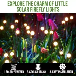 GIGAWATTS Firefly 8 LED Solar Garden Light Warm White, ‎GW-SL05-P041 (Pack of 4 Pcs) image 5