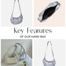 MINI WESST Grey Hobo Bag image 5