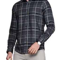 Simon Carter London Grey Checks Slim Fit Shirt image 1