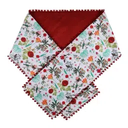 india circus by krsnaa mehta India Circus By Krshna Mehta 4-Seater Multi Velvet Printed Table Runner image 2