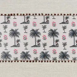 india circus by krsnaa mehta India Circus By Krshna Mehta 4-Seater Multi Velvet Printed Table Runner image 4