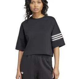 Adidas Originals Black Loose Fit Sports T-Shirt-image-68
