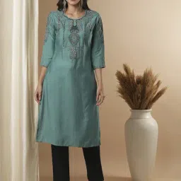 Fashor Blue Regular Fit Kurta-image-50