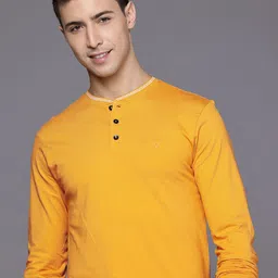 Allen Solly Henley Neck Pure Cotton Slim Fit T-shirt-picture-39