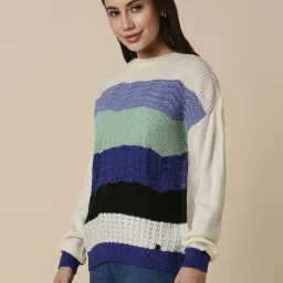 Allen Solly White Printed Sweater image 3