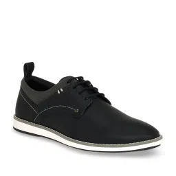 Byford by Pantaloons Men's Black Derby Shoes image 3