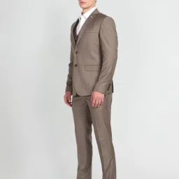 Arrow Mid Brown Regular Fit Three Piece Suit image 3