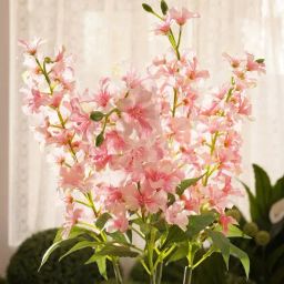 Pure Home and Living Pink Plastic Phlox Artificial Flower Stem-picture-18