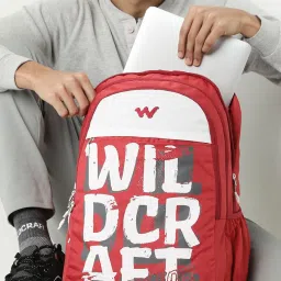 Wildcraft Valour Red Polyester Printed Laptop Backpack - 25 Ltrs image 3