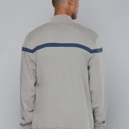 ALCIS Grey Regular Fit Striped Sports Jacket image 2