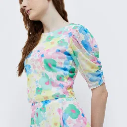 Ginger by Lifestyle Multicolored Printed Crop Top image 3