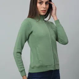 Cantabil Green Fleece Regular Fit Sweatshirt image 3