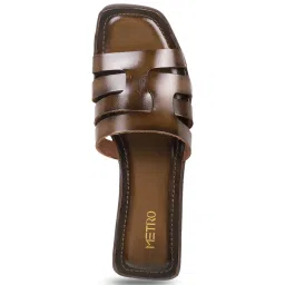 Metro Women's Brown Casual Sandals image 3