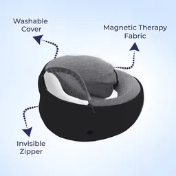 BILLEBON Black Extra Soft Memory Foam Travel Pillow 5 inches x 4 inches image 3