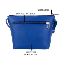 Baggit Blue Solid Small Cross Body Bag image 3