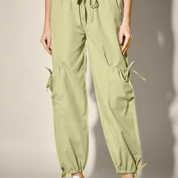 QIOA Women Relaxed High-Rise Cargos Trousers-picture-28