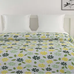 Swayam Veda Green & Yellow Pure Cotton 160 TC Double Ac Quilt image 3