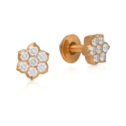 Malabar Gold and Diamonds 22k Rose Gold Stud Earrings-picture-38