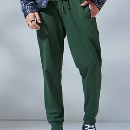 Bewakoof Green Regular Fit Joggers-picture-48