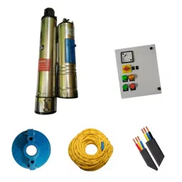 JES Borewell Submersible Pump Single Phase 1 Hp for 75 Meter Bore Depth with Cable, Rope, Borecab, Starter-picture-23
