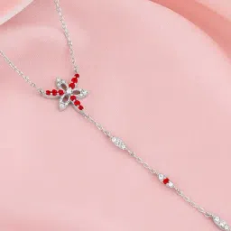 GIVA 92.5 Sterling Silver Heart in Heart Lariat Necklace-image-93