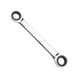 De Neers Double End Torx Ring Ratchet Wrench E14 x E18 mm Silver Chrome Vanadium Steel, DN-099-image-1