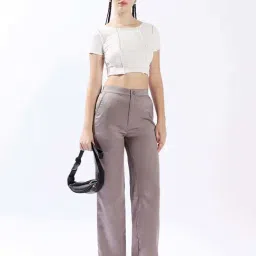 High Star Grey Wide Leg Trousers image 5