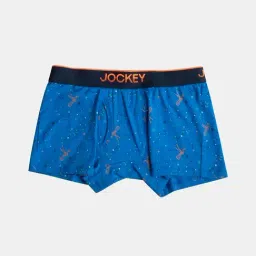 Jockey Boys Rich Royal Blue & Navy Cotton Printed Trunk Pack of 2 image 4